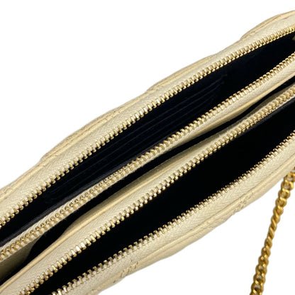 Saint Laurent Paris Shoulder Bag Beige Chain Quilted Leather — view 7