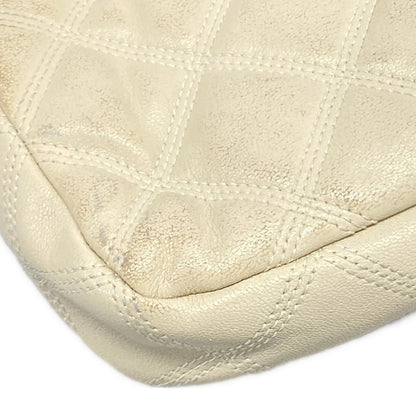 Saint Laurent Paris Shoulder Bag Beige Chain Quilted Leather — view 6