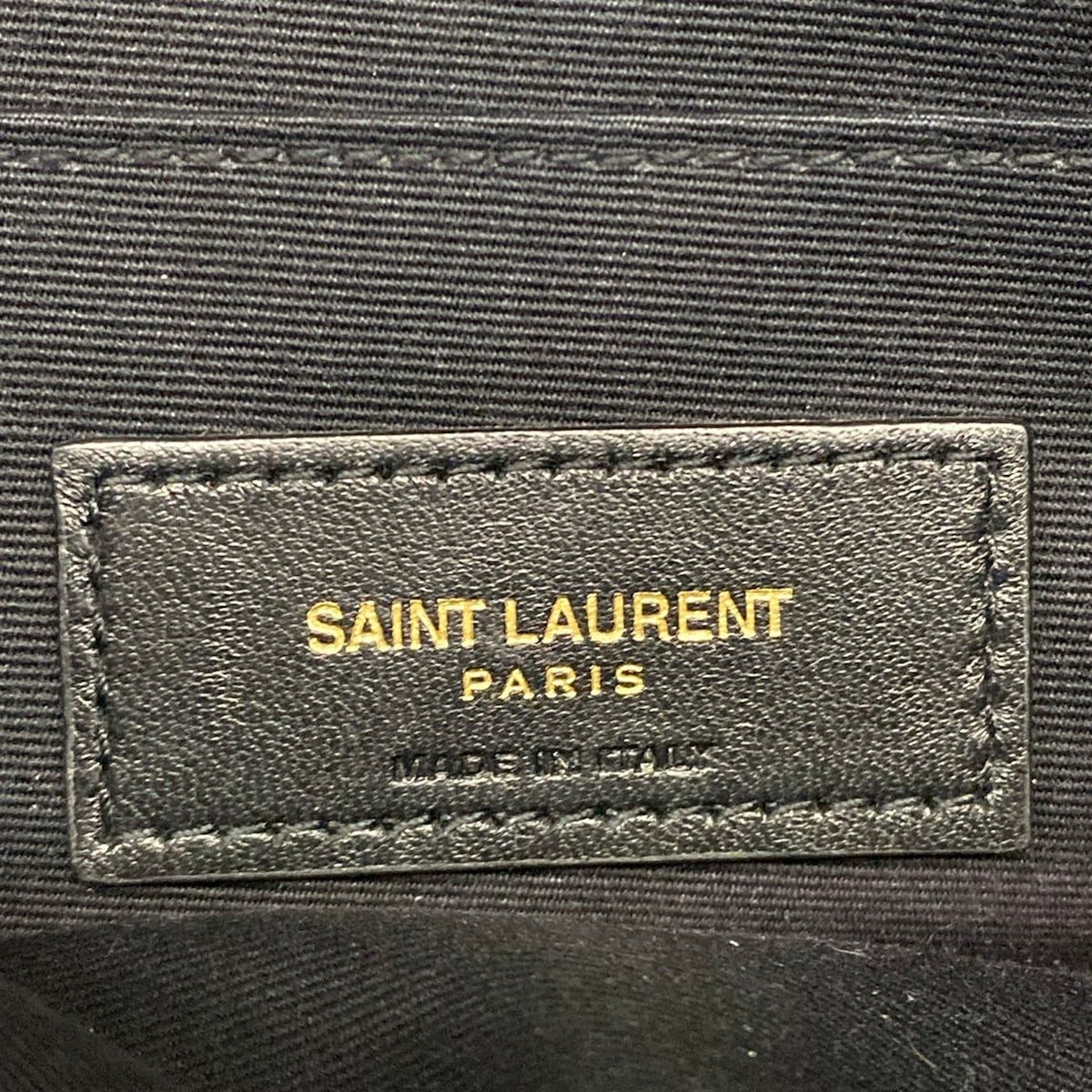 Saint Laurent Paris Shoulder Bag Beige Chain Quilted Leather — view 8