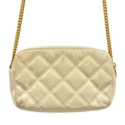 Saint Laurent Paris Shoulder Bag Beige Chain Quilted Leather — view 3