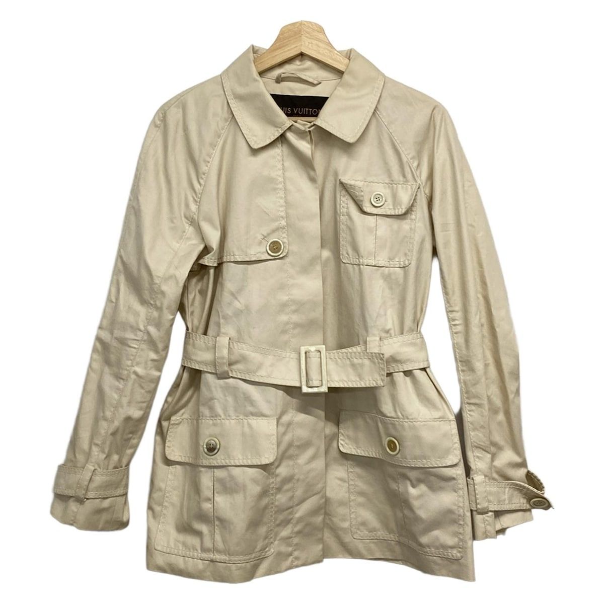 Louis Vuitton Jacket 38 M Beige Long Sleeve Spring Autumn Cotton