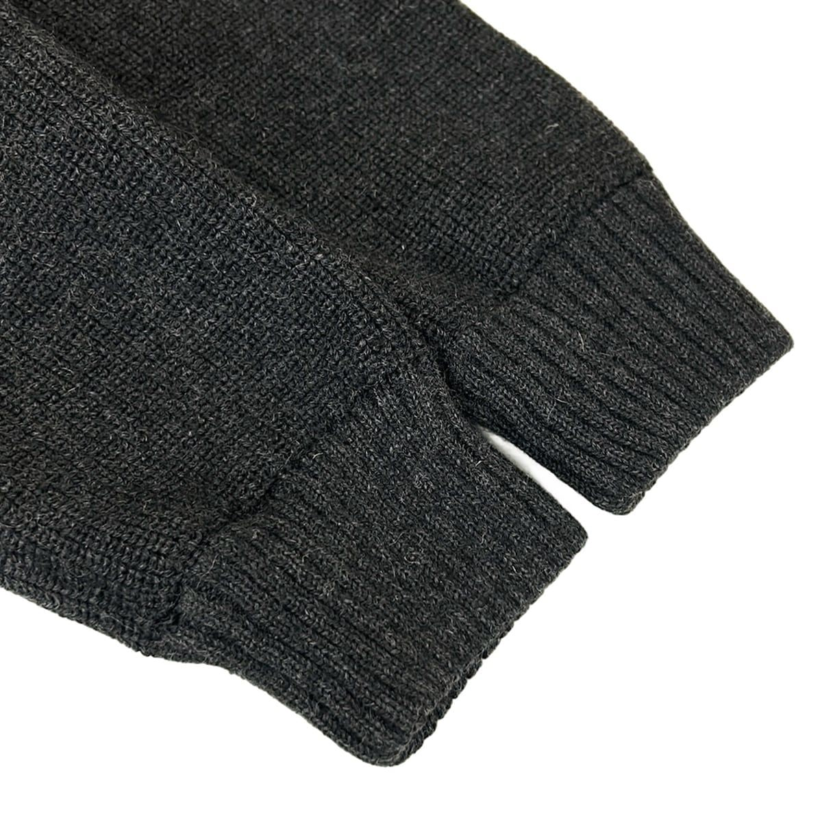 Moncler Jacket M Maglione Tricot Cardigan Dark Gray Bordeaux Down — view 8