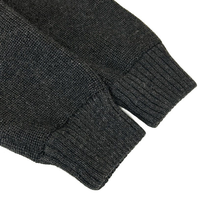 Moncler Jacket M Maglione Tricot Cardigan Dark Gray Bordeaux Down — view 8