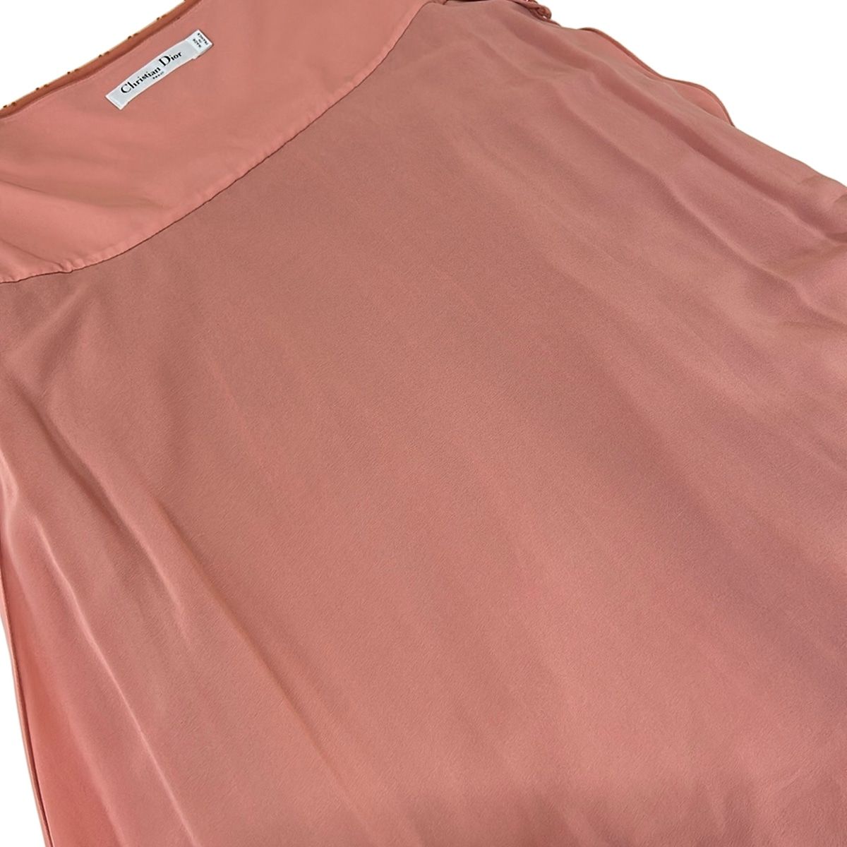Dior Long Skirt I 40 Pink Tulle Pleats Dot Pattern — view 8