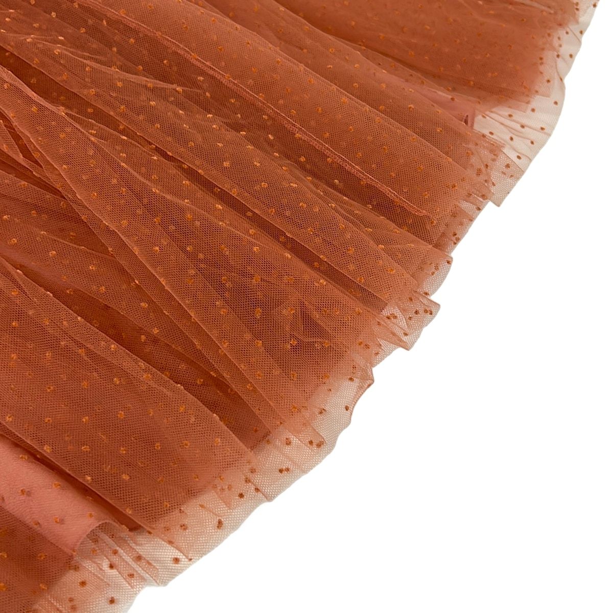 Dior Long Skirt I 40 Pink Tulle Pleats Dot Pattern — view 6