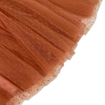 Dior Long Skirt I 40 Pink Tulle Pleats Dot Pattern — view 6