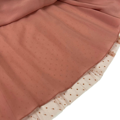 Dior Long Skirt I 40 Pink Tulle Pleats Dot Pattern — view 7