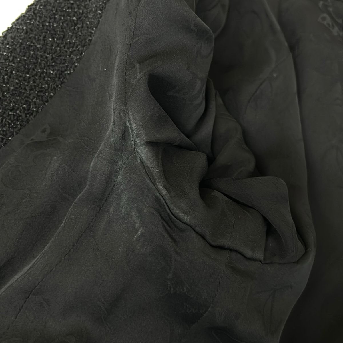 Chanel Jacket 36 S Black Dark Navy Tweed Magic Tape Cotton — view 9