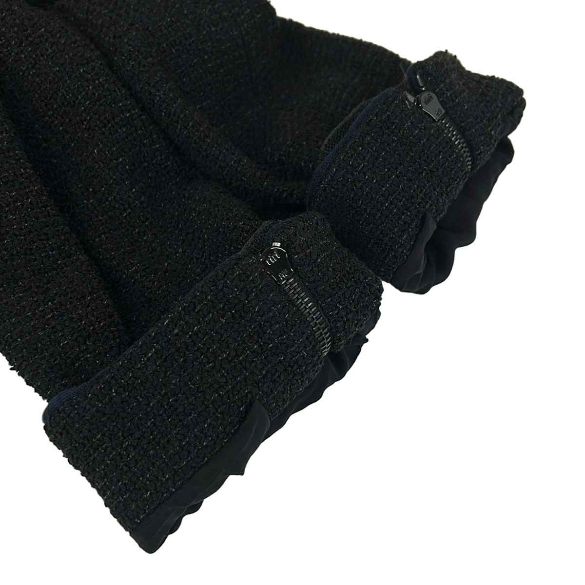 Chanel Jacket 36 S Black Dark Navy Tweed Magic Tape Cotton — view 7
