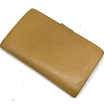 Chanel Wallet Clasp Caviar Leather Beige CC Logo — view 3