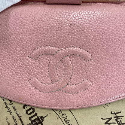 Chanel Fold Wallet Hook CC Logo Caviar Leather Pink — view 9