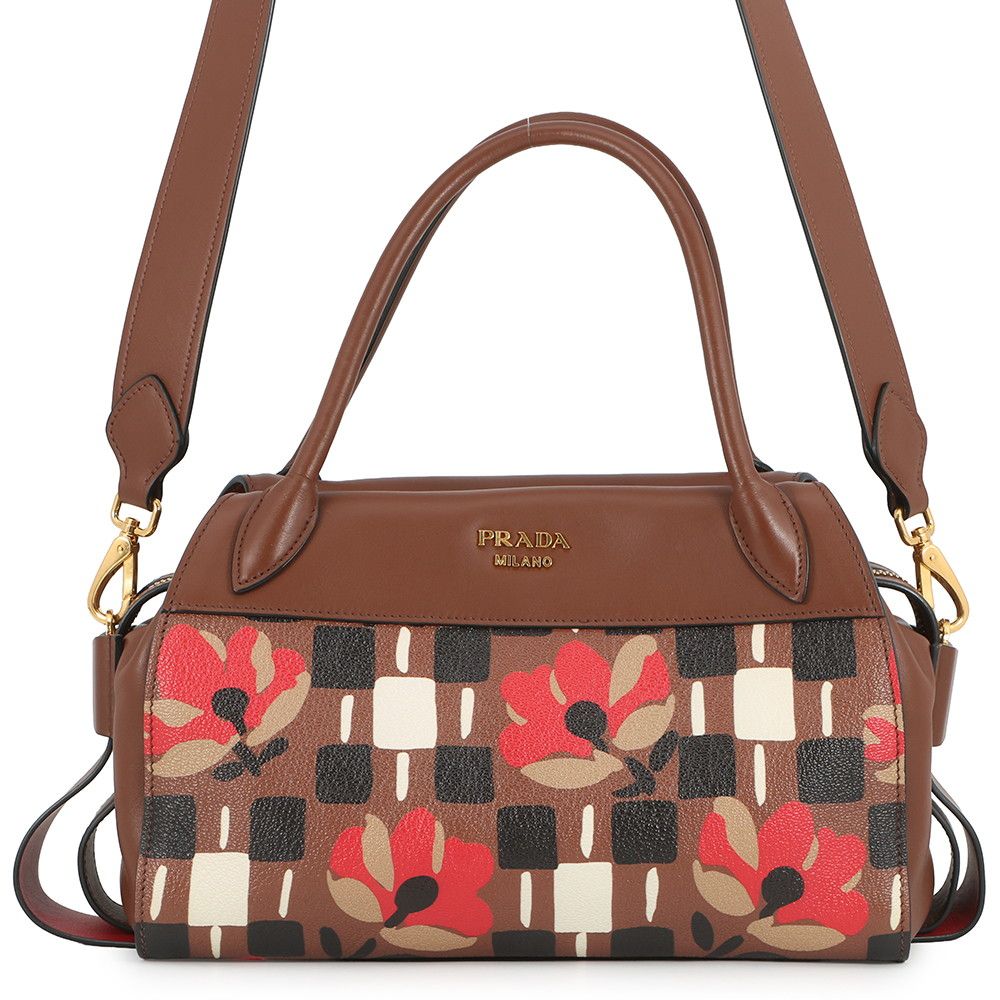 Prada Handbag Bowling Leather Bag