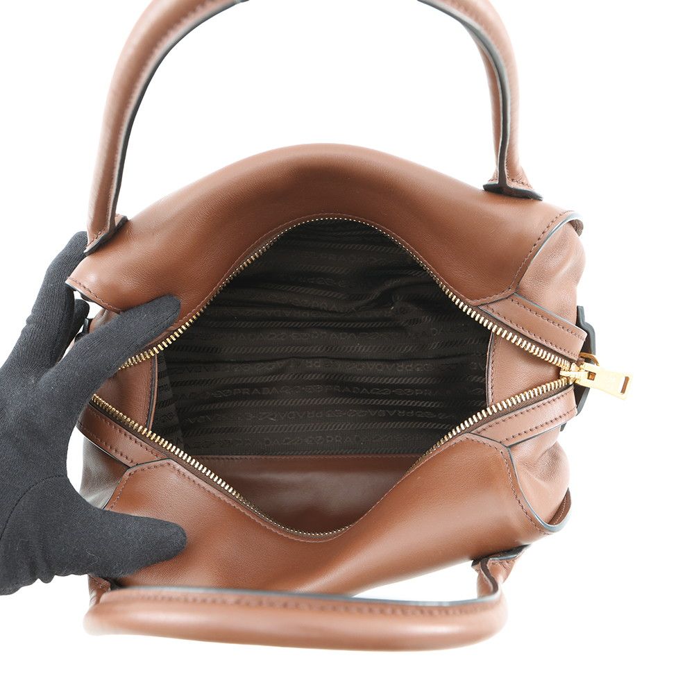 Prada Handbag Bowling Leather Bag — view 6
