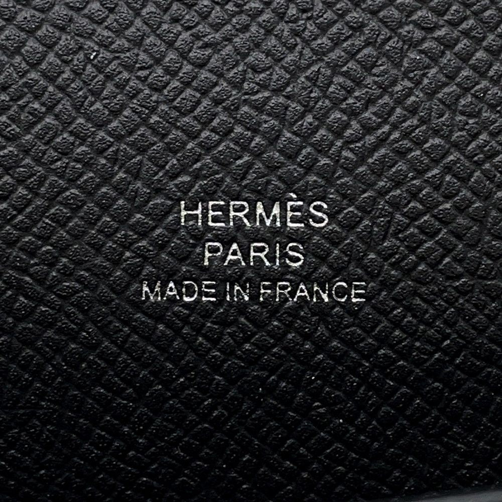 Hermes Shoulder Wallet Nap to Go Black Silver Epsom — view 8