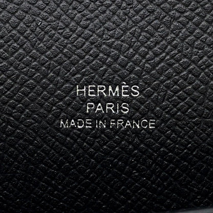 Hermes Shoulder Wallet Nap to Go Black Silver Epsom — view 8
