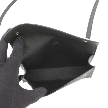 Hermes Shoulder Wallet Nap to Go Black Silver Epsom — view 5