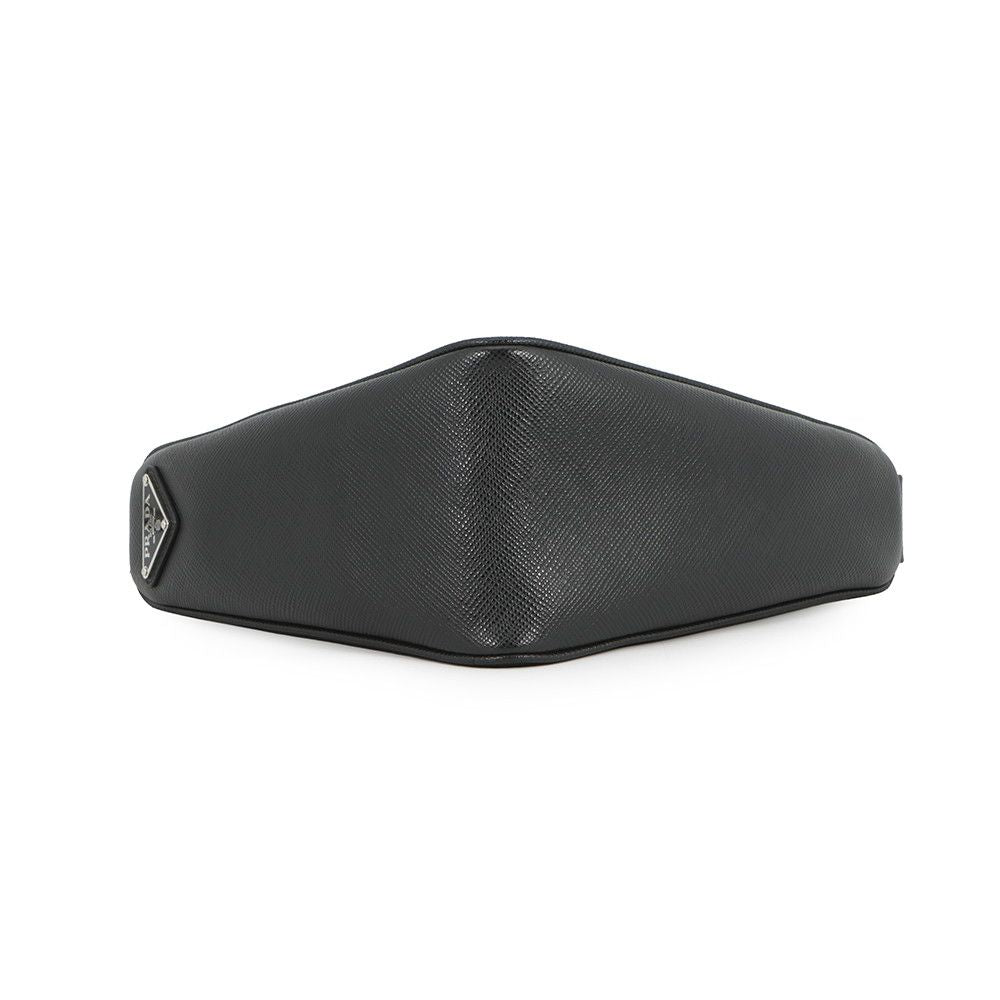 Prada Shoulder Bag Triangle Logo Saffiano Leather Black — view 3