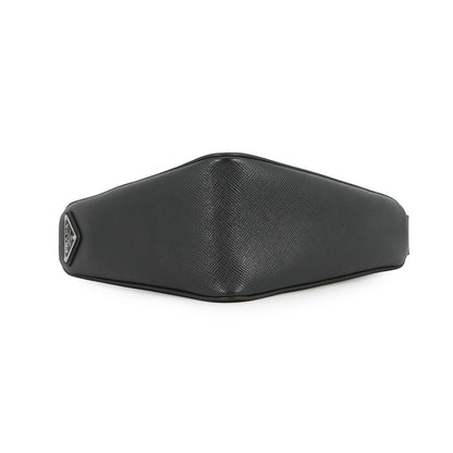 Prada Shoulder Bag Triangle Logo Saffiano Leather Black — view 3