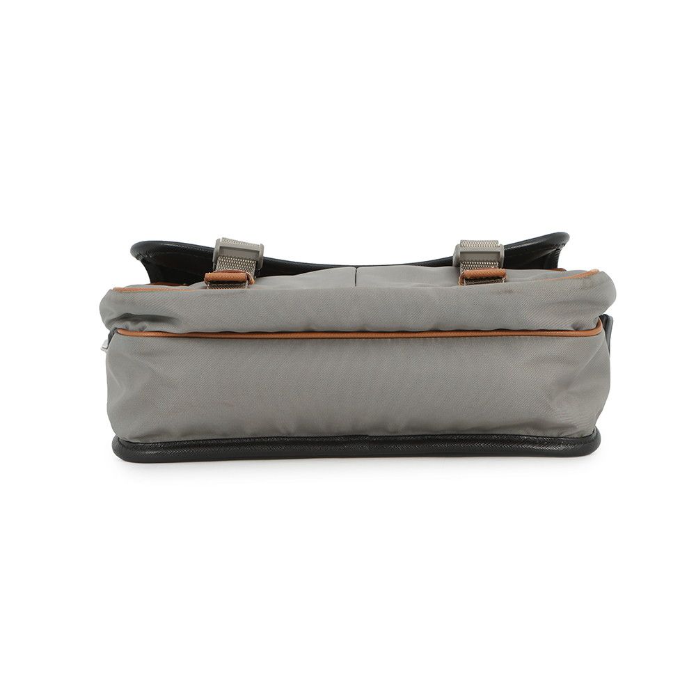 Prada Shoulder Bag Triangle Logo Nylon Leather Black — view 3