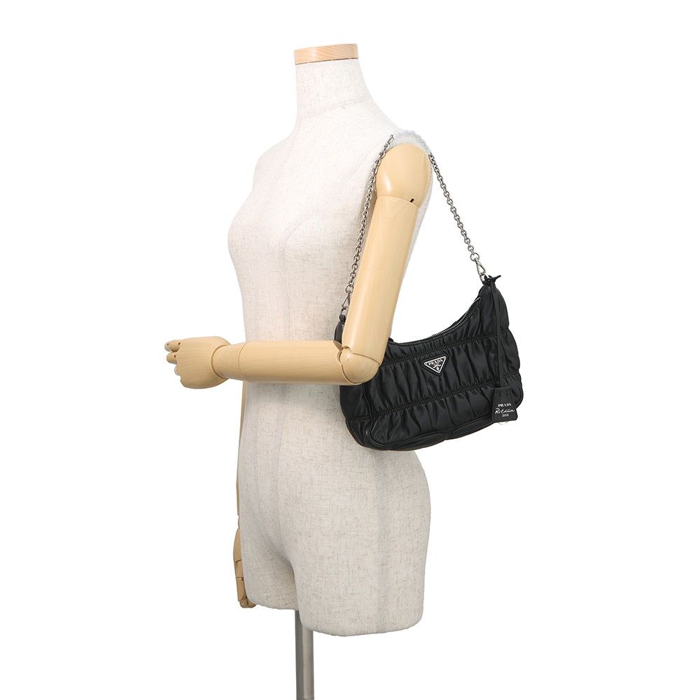 Prada Shoulder Bag Re Edition Leather 2-Way Black — view 4