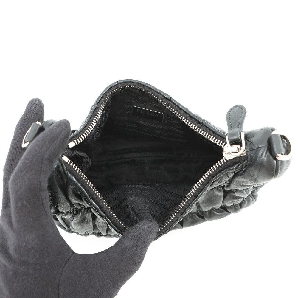 Prada Shoulder Bag Re Edition Leather 2-Way Black — view 6