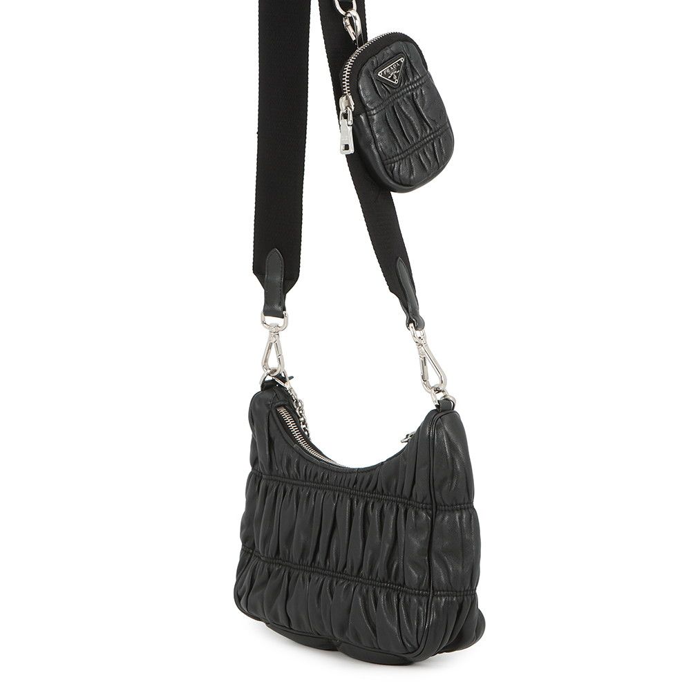 Prada Shoulder Bag Re Edition Leather 2-Way Black — view 2
