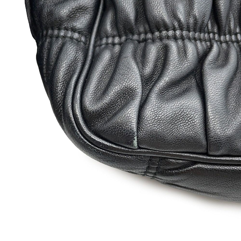 Prada Shoulder Bag Re Edition Leather 2-Way Black — view 9