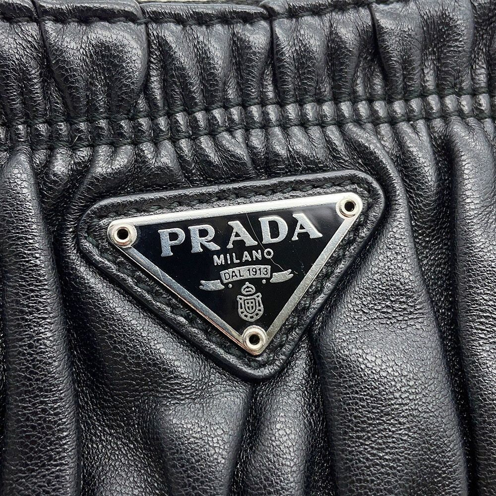 Prada Shoulder Bag Re Edition Leather 2-Way Black — view 7