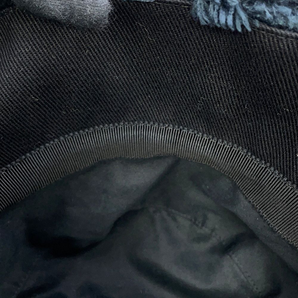 Prada Hat Logo Embroidery Bucket Hat Polyester S Hat Black — view 7