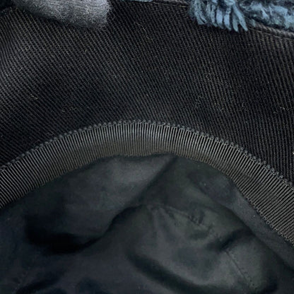 Prada Hat Logo Embroidery Bucket Hat Polyester S Hat Black — view 7