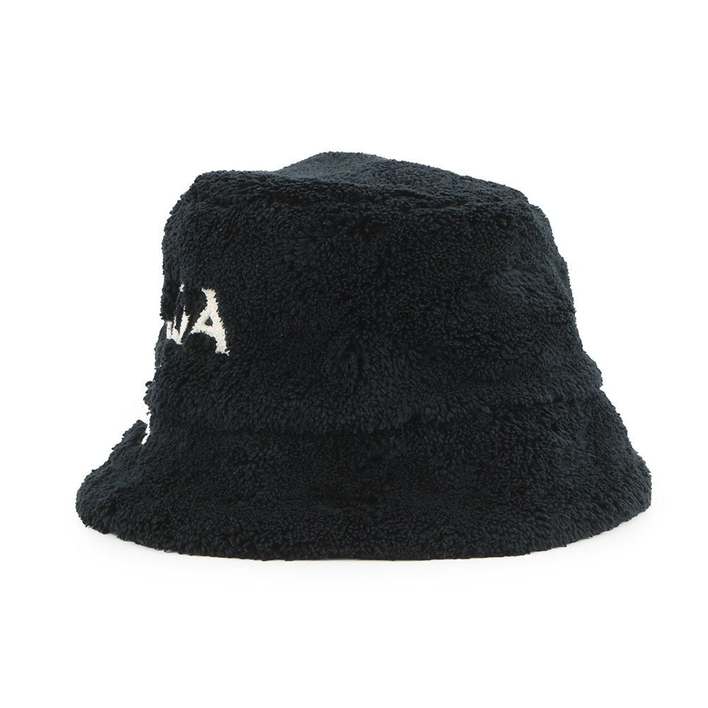 Prada Hat Logo Embroidery Bucket Hat Polyester S Hat Black — view 2