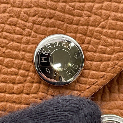 Hermes Coin Case Calvi Duo Gold Silver Epsom Wallet — view 6