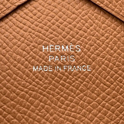 Hermes Coin Case Calvi Duo Gold Silver Epsom Wallet — view 7