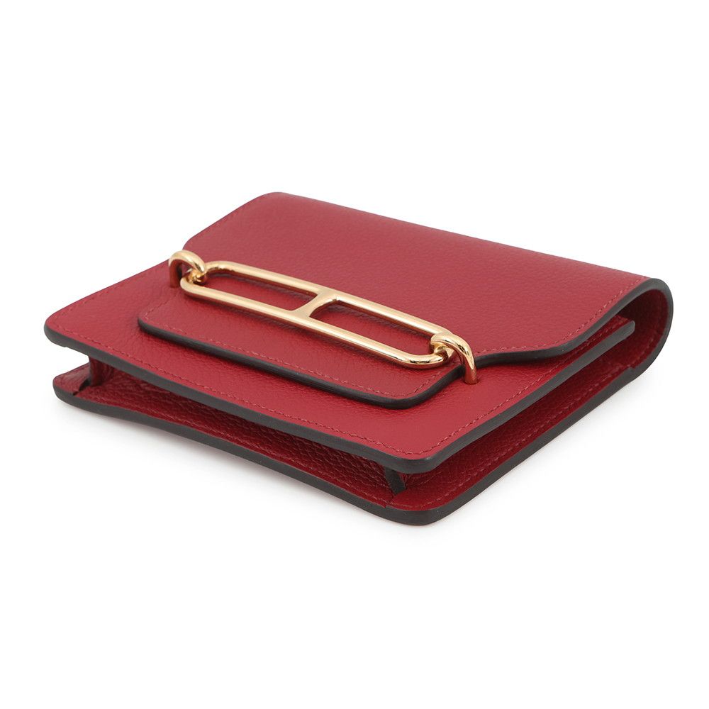 Hermes Wallet Roulis Slim Rouge Ash Gold Evercolor — view 2