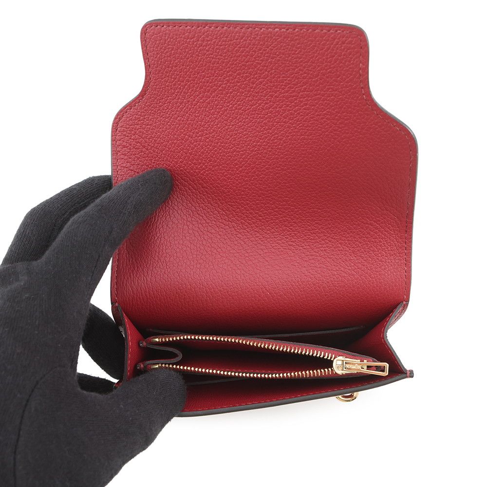 Hermes Wallet Roulis Slim Rouge Ash Gold Evercolor — view 5