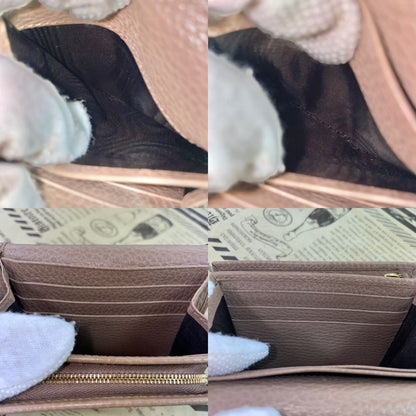 Gucci Fold Wallet Compact Leather GG Marmont Gray — view 9