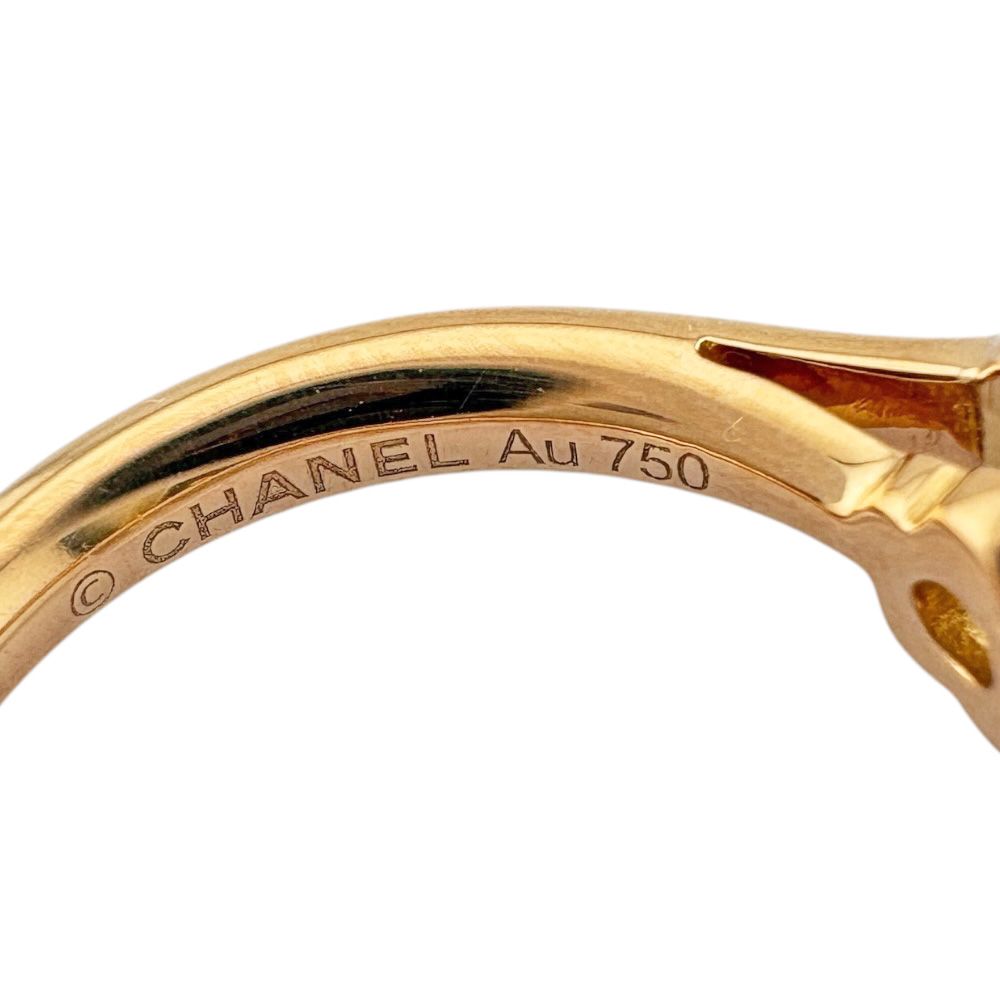 Chanel Camellia Ring 18k Gold Diamond — view 7