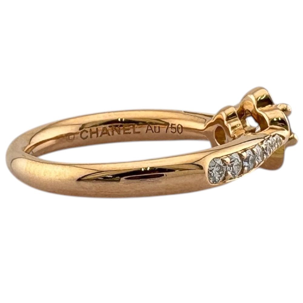 Chanel Camellia Ring 18k Gold Diamond — view 6