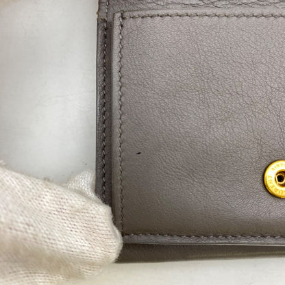 Saint Laurent Trifold Wallet Compact YSL Leather Gray — view 8