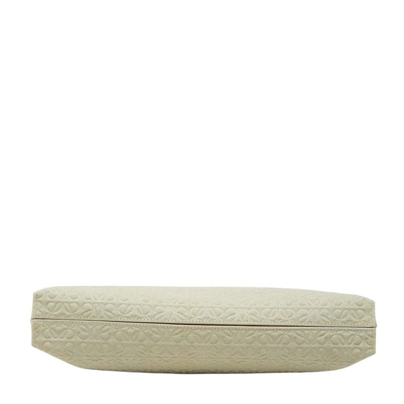 Loewe Repeat Anagram Tpouch Clutch Light Green Brown Canvas Leather — view 3
