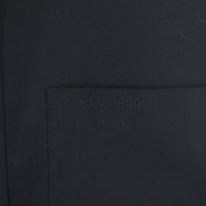 Balenciaga Chest Pocket Logo Embroidery Button Down Jacket Long Sleeve Shirt — view 5