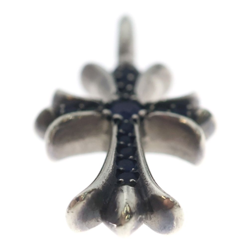 Chrome Hearts Tny Crsf P Sap Tiny Fat Cross Pave Saffiano Pendant Top Silver — view 5