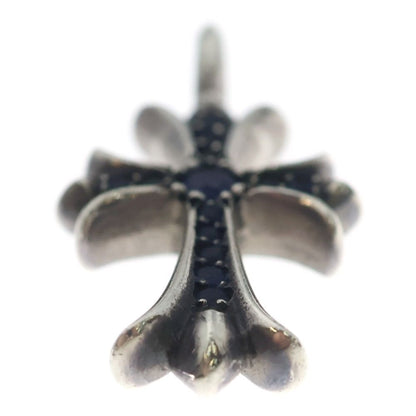 Chrome Hearts Tny Crsf P Sap Tiny Fat Cross Pave Saffiano Pendant Top Silver — view 5