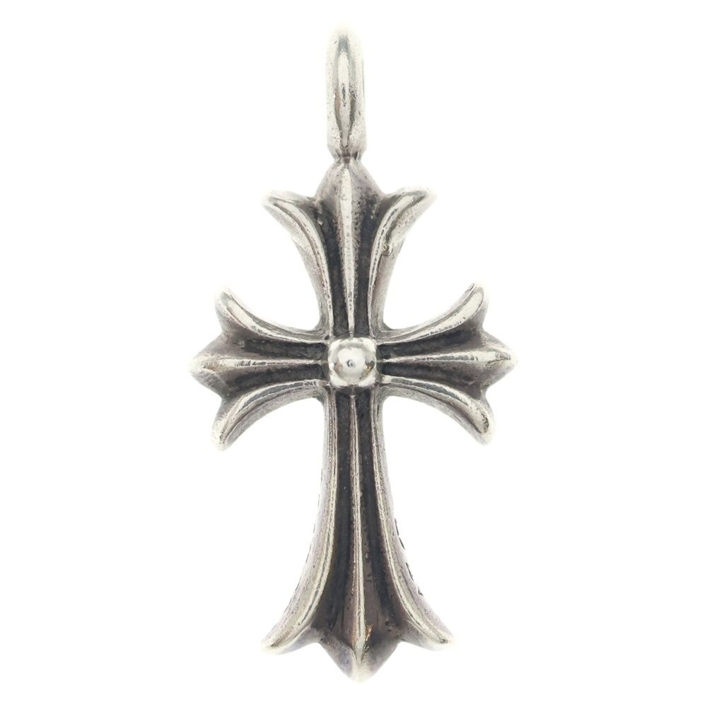 Chrome Hearts Tny Crsf P Sap Tiny Fat Cross Pave Saffiano Pendant Top Silver — view 2