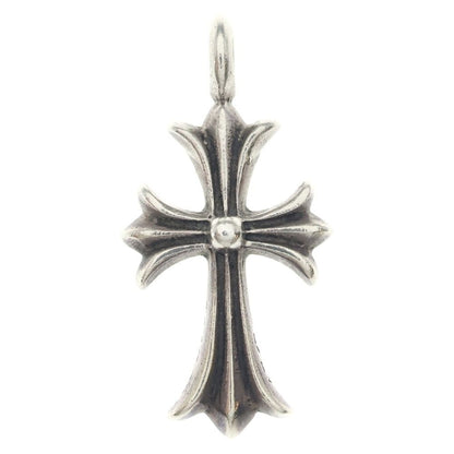 Chrome Hearts Tny Crsf P Sap Tiny Fat Cross Pave Saffiano Pendant Top Silver — view 2