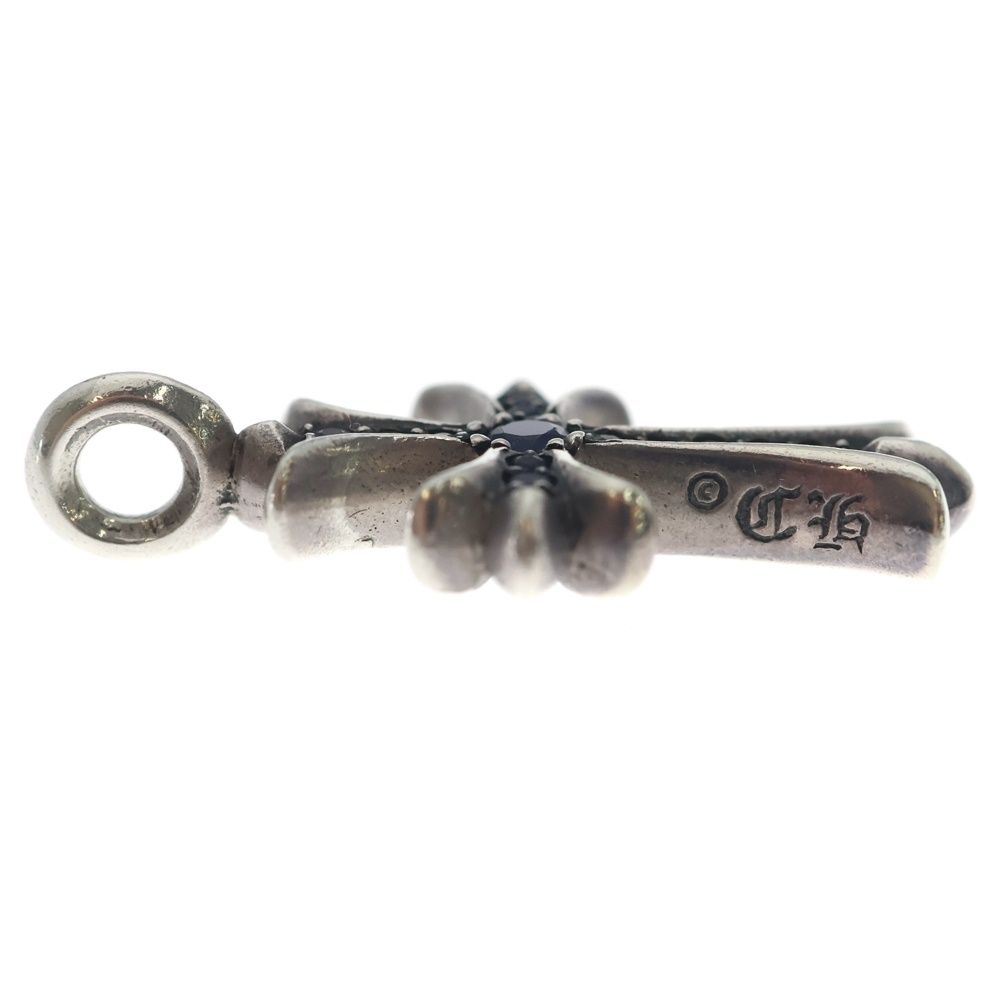 Chrome Hearts Tny Crsf P Sap Tiny Fat Cross Pave Saffiano Pendant Top Silver — view 4