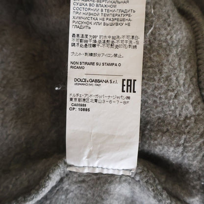 Dolce & Gabbana Graphic Logo Hoodie Print Pullover Gray — view 8