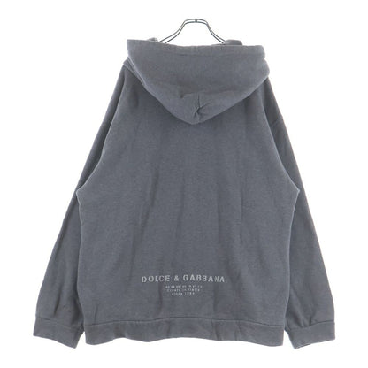 Dolce & Gabbana Graphic Logo Hoodie Print Pullover Gray — view 2