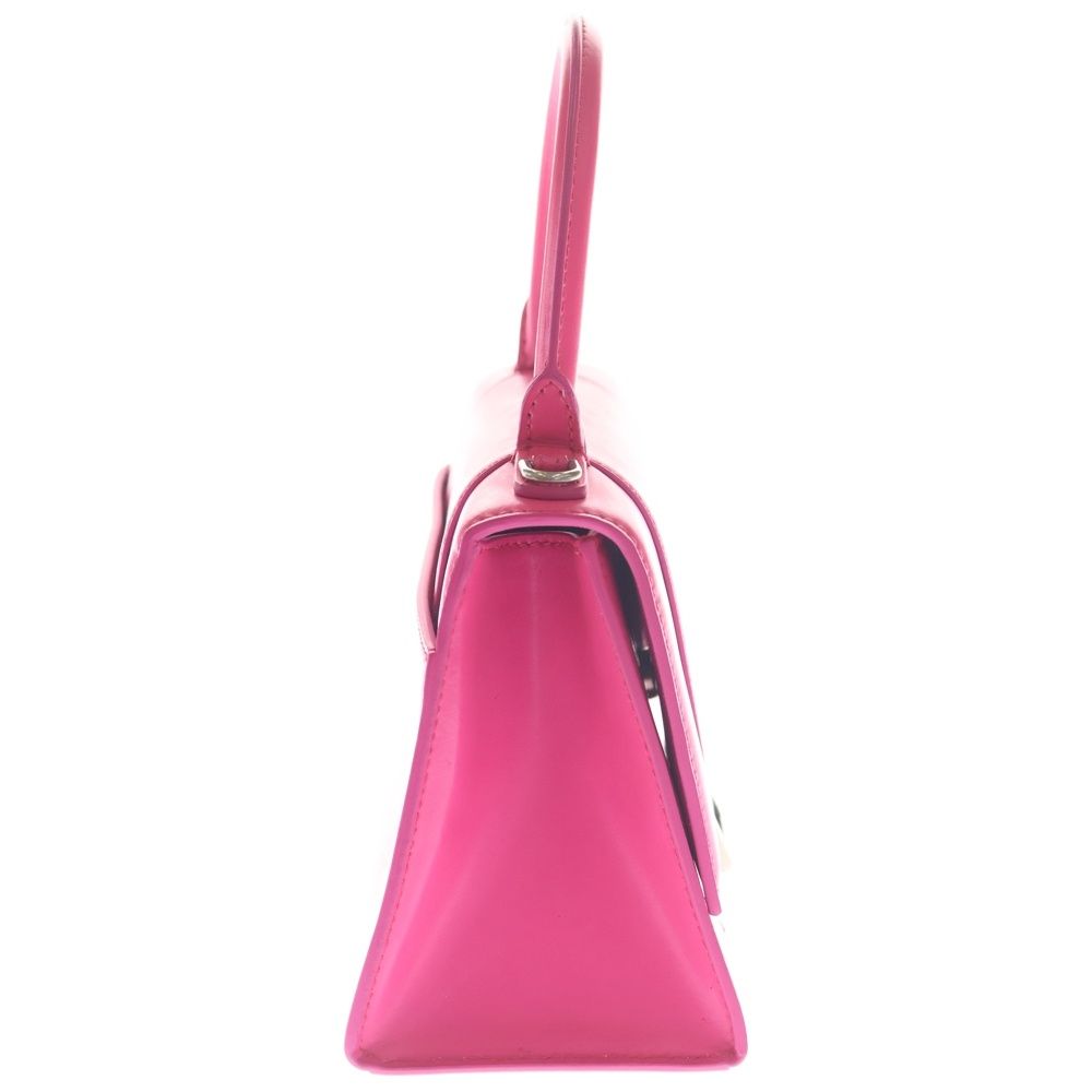 Balenciaga Hourglass Top Handle 2-Way Shoulder Bag Pink Leather Silver — view 3