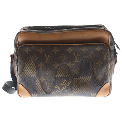 Louis Vuitton Damier Giant Nile Messenger PM Shoulder Bag Brown Leather Black
